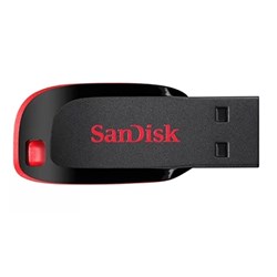Pen Drive 128GB Sandisk Cruzer Blade SDCZ50 B35 USB 2.0 Preto/Vermelho BT 1 UN