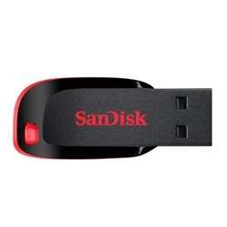 Pen Drive 16GB Sandisk Cruzer Blade SDCZ50 USB 2.0 Preto/Vermelho BT 1 UN