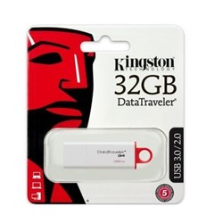Pen Drive 32GB Kingston DataTraveler DTIG4/32GB Branco/Verm BT 1 UN