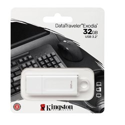 Pen Drive 32GB Kingston DataTraveler Exodia KC-U2G32-5R USB 3.2 Branco BT 1 UN