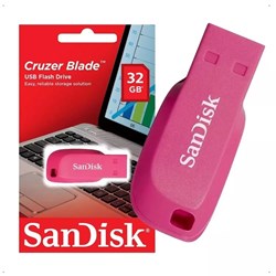 Pen Drive 32GB Sandisk Cruzer Blade SDCZ50C-032G-B35PE USB 2.0 Rosa BT 1 UN
