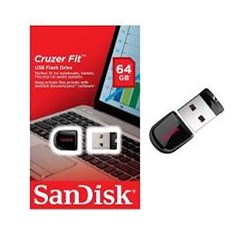 Pen Drive 64GB SanDisk Cruzer FIT Z33 SDCZ33-064G-B35 BT 1 UN