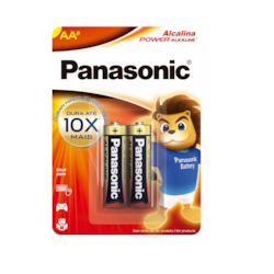 Pilha Alcalina AA Panasonic LR6XAB2B 1,5V BT 2 UN