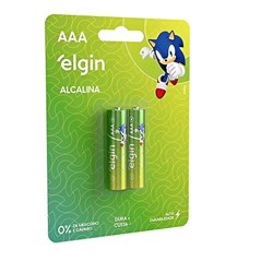 Pilha Alcalina AAA Elgin LR03 - 82154 1,5v BT 2 UN