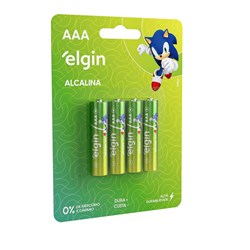 Pilha Alcalina AAA Elgin LR03 - 82155 1,5v BT 4 UN