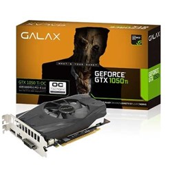 Placa De VÍdeo 4GB Galax GeForce GTX 1050TI - 50IQH8DNS8OC DDR5 128Bit CX 1 UN
