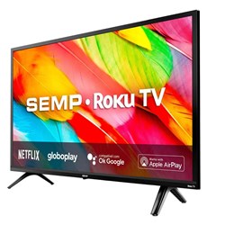 Smart TV LED 32" Semp Roku TV 32R6500 Wi-Fi 2 HDMI USB Preto CX 1 UN
