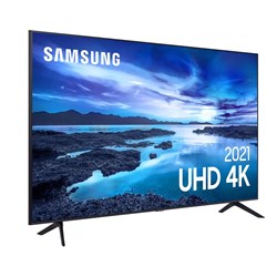 Smart TV LED 50" Samsung Crystal UN50AU7700GXZD Bluetooth 4K HDR Alexa Built in 3 HDMI 1 USB Preto CX 1 UN