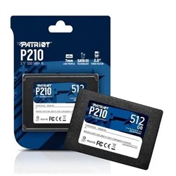 SSD 512GB Patriot P210 - P210S512G25 SATA III 2.5 7mm 450 MB/s Preto CX 1 UN