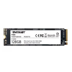 SSD M.2 128GB NVMe Patriot P300 - PE000710-P300P128GM28 PCIe Leitura 2100MB/s BT 1 UN