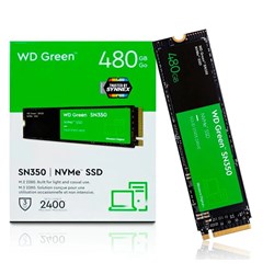 SSD M.2 480GB NVMe WD Green SN350 - WDS480G2G0C PCIe Leitura 2.400 MB/s BT 1 UN