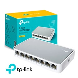 Switch 8 Portas Tp-Link Desktop LS1008 Branco 10/100Mbps CX 1 UN