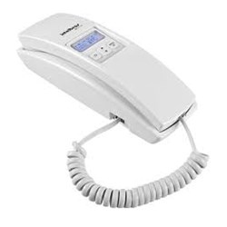Telefone com Fio Intelbras TC2110 com ID de Chamadas e Display Luminoso Branco CX 1 UN