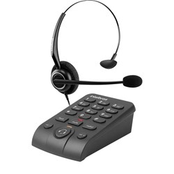 Telefone com Headset Intelbras HSB50 - 4013330 com Base Discadora Preto CX 1 UN
