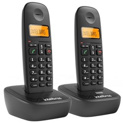 Telefone sem Fio Intelbras TS 2512 + 1 Ramal c/ ID de Chamadas Dect 6.0 Preto CX 2 UN