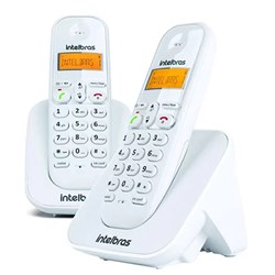 Telefone sem Fio Intelbras TS3112 + 1 Ramal c/ ID de Chamadas Dect 6.0 Branco CX 2 UN