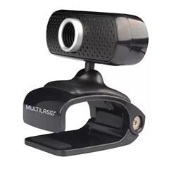 Webcam com Microf Multilaser Standard WC051 USB 480MP Preto CX 1 UN